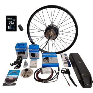 Elmotor til Christiania ladcykel. 24″ Christiania baghjulsmotor kit. 250W / 350W. Elcykel kit.